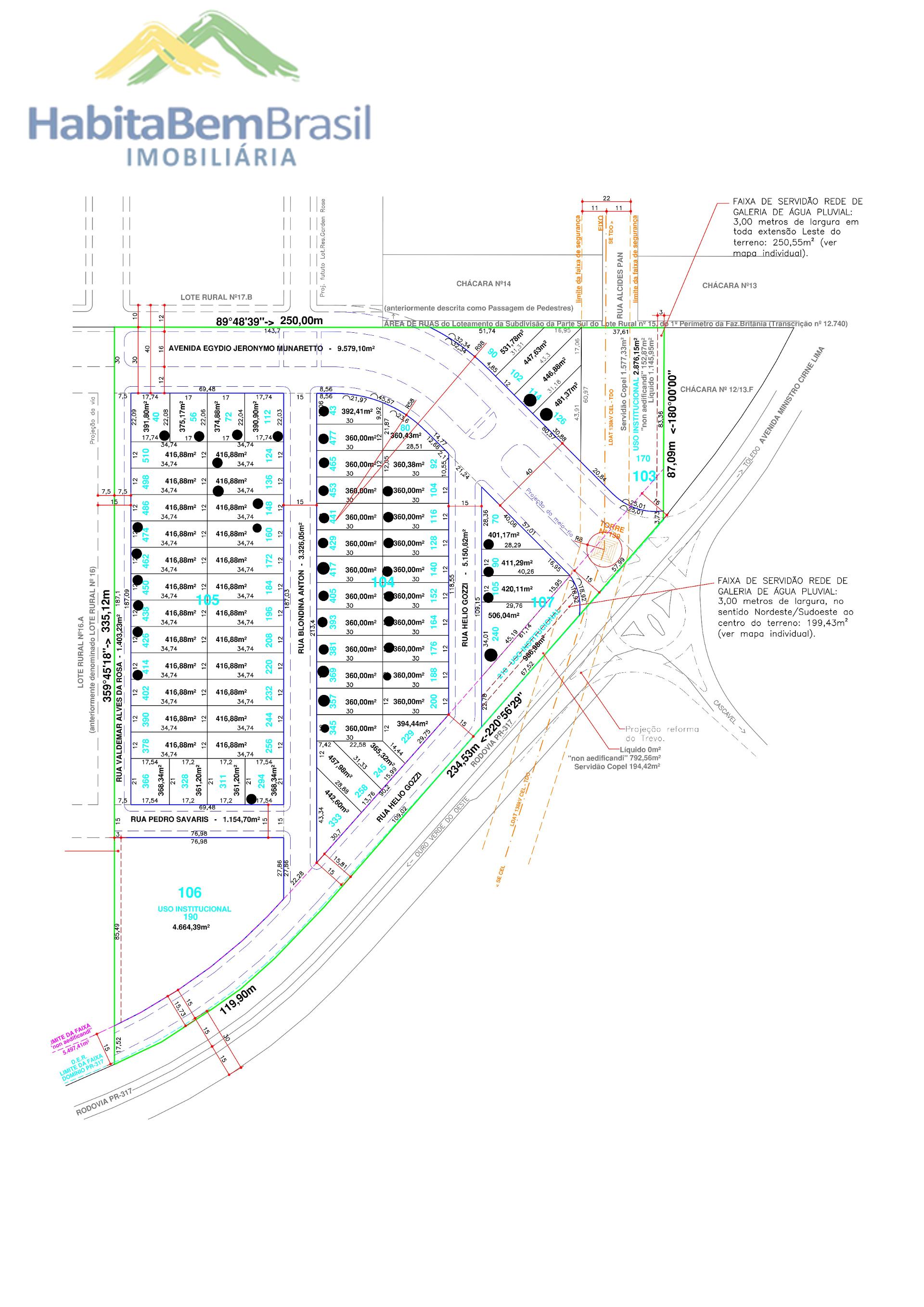 TERRENO, com aprox. 394,44m², VILA BECKER, TOLEDO - PR