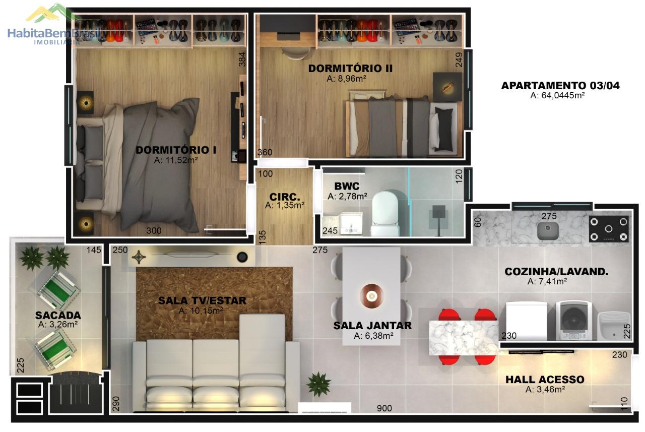Apartamento à venda 80,69 m², JARDIM PANCERA, TOLEDO - PR