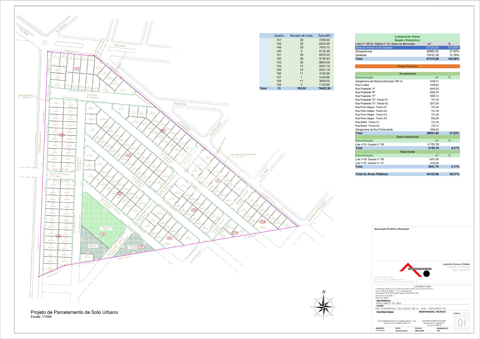 Lote 10 quadra 148, loteamento Viena, Itaipulândia-PR.