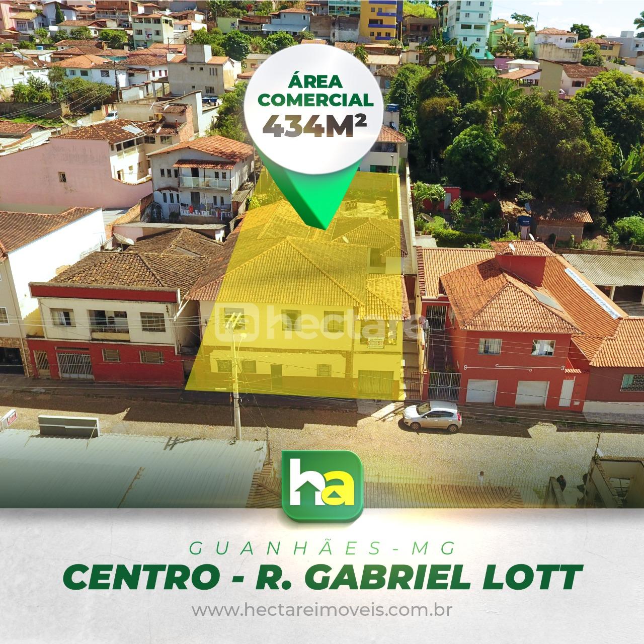 EXCELENTE ÁREA COMERCIAL NO CENTRO DE GUANHÃES.   ÁREA TOTAL DE 434m 