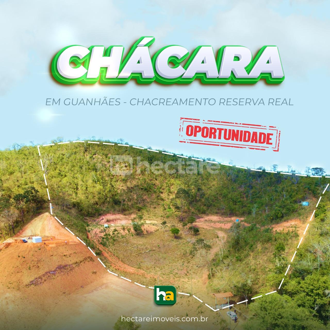 CHÁCARA  RESERVA REAL, À 5 MINUTOS DE GUANHÃES.