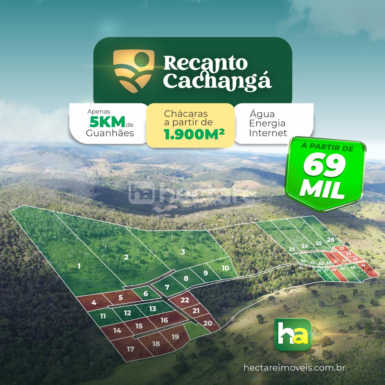 CHÁCARAS APENAS 5KM DE GUANHÃES  RECANTO CACHANGÁ