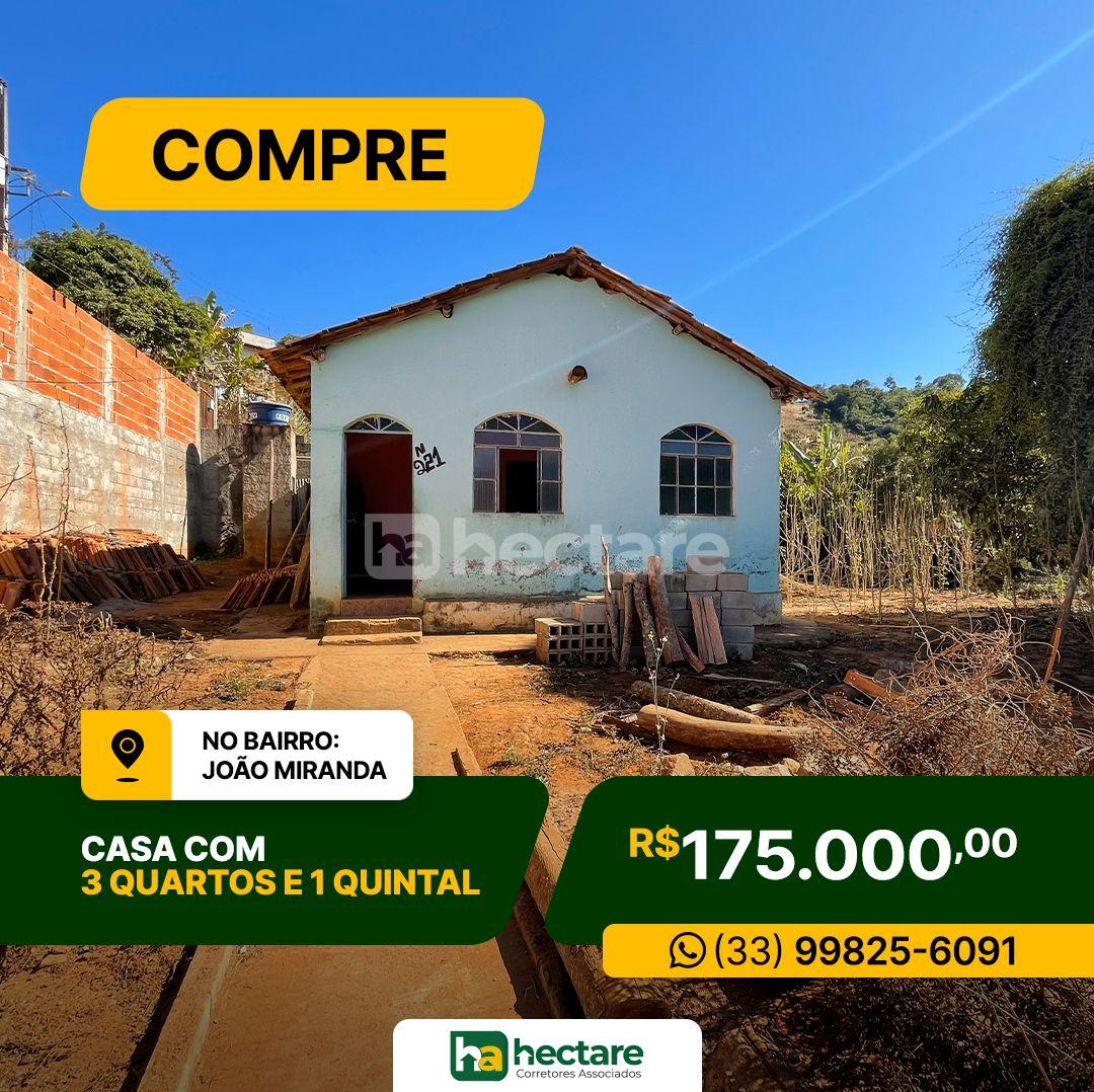 Casa à venda, JOÃO MIRANDA, GUANHAES - MG