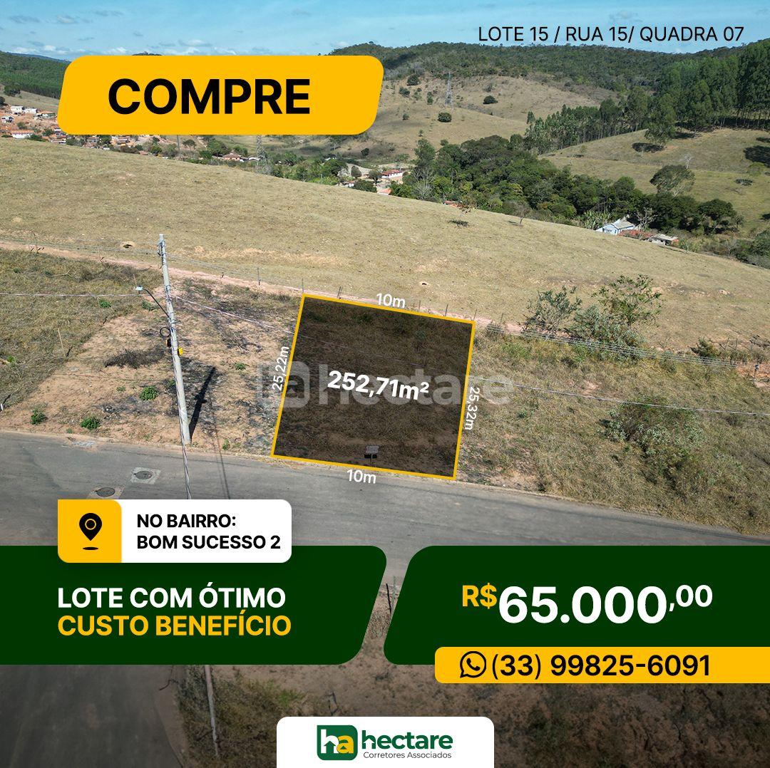 Lote à venda, BOM SUCESSO 2, GUANHAES - MG