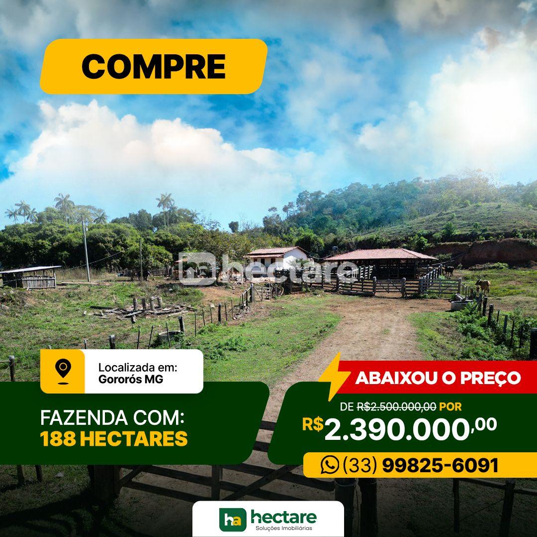 Fazenda à venda, ZONA RURAL, DOM JOAQUIM - MG, EXCELENTE E LINDA FAZENDA DE 188 HECTARES