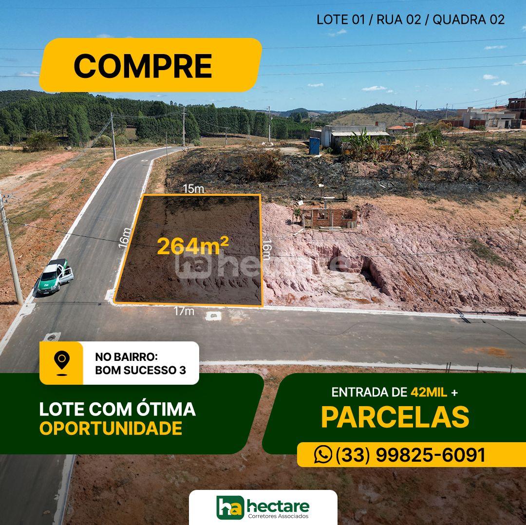 Lote à venda, BOM SUCESSO 3, GUANHAES - MG