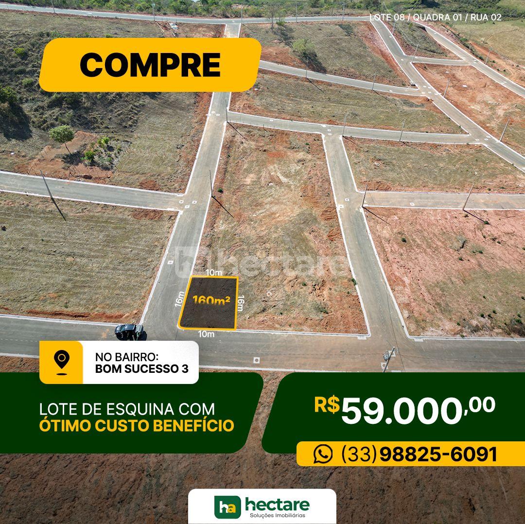 Lote à venda, BOM SUCESSO 3, GUANHAES - MG