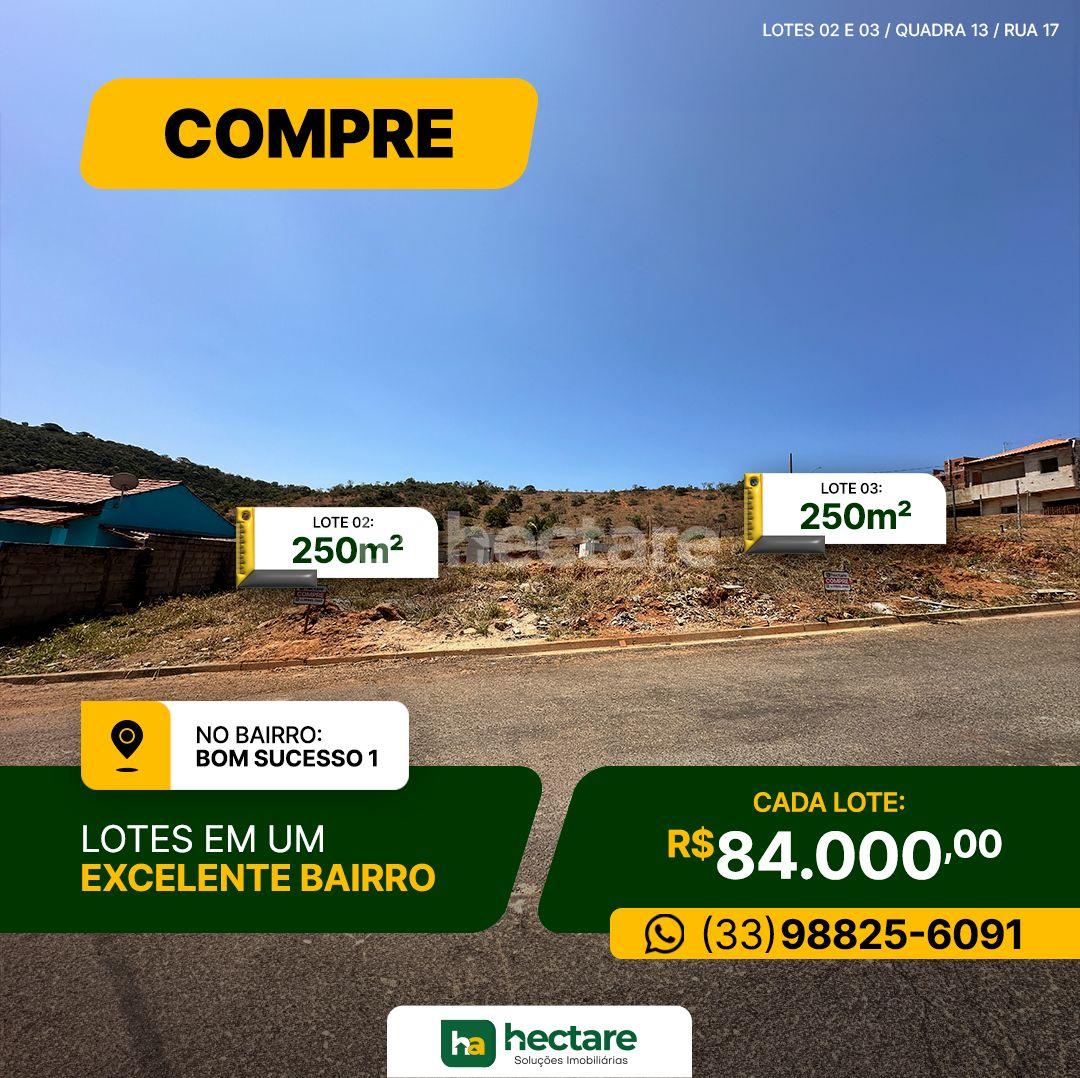 Lote à venda, BOM SUCESSO 1, GUANHAES - MG