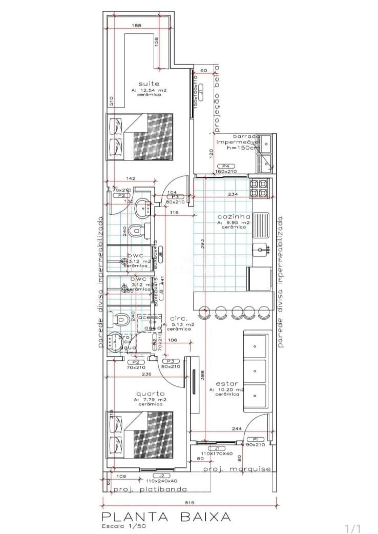 Casa nova em construção, Jardim Ana Cristina, FOZ DO IGUACU - PR