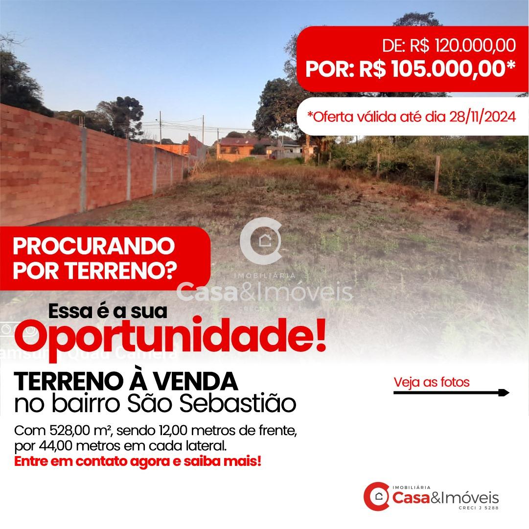 Lote à venda, São Sebastião, UNIAO DA VITORIA - PR. Financiável