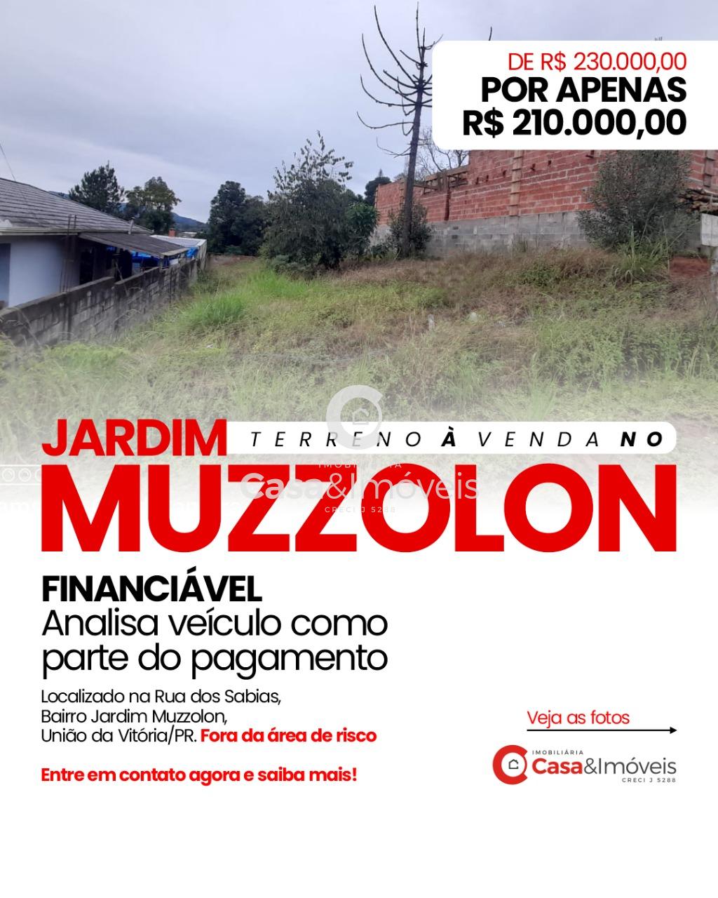 Lote à venda, Jardim Muzzolon, UNIAO DA VITORIA - PR. Financiável