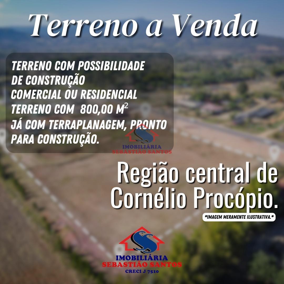 Terreno À VENDA com 800m  , NO CENTRO de Cornélio Procópio PR