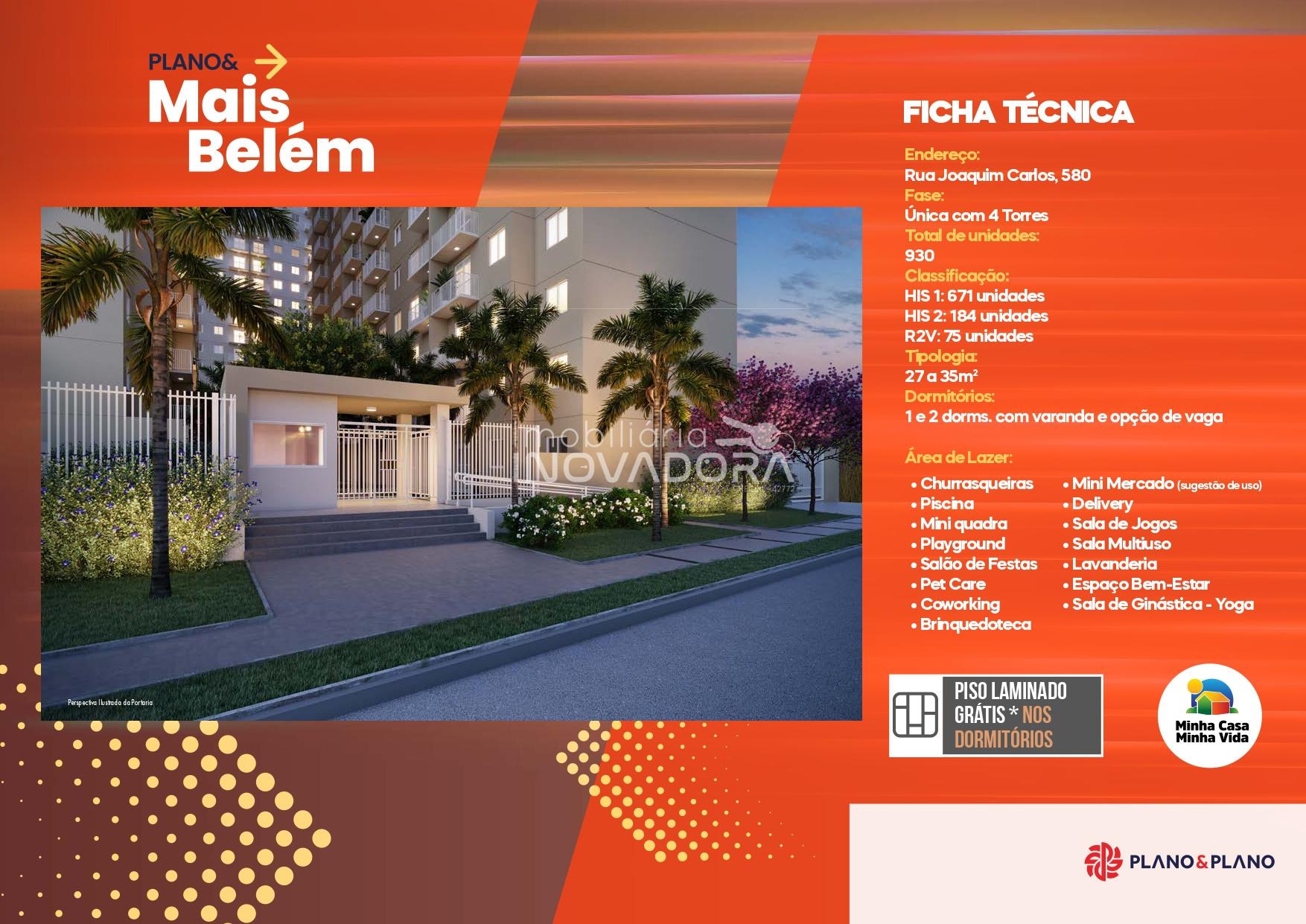 APTO 1 E 2 DORMS COM VARANDA E VAGA DE GARAGEM - CIDADE BELÉM