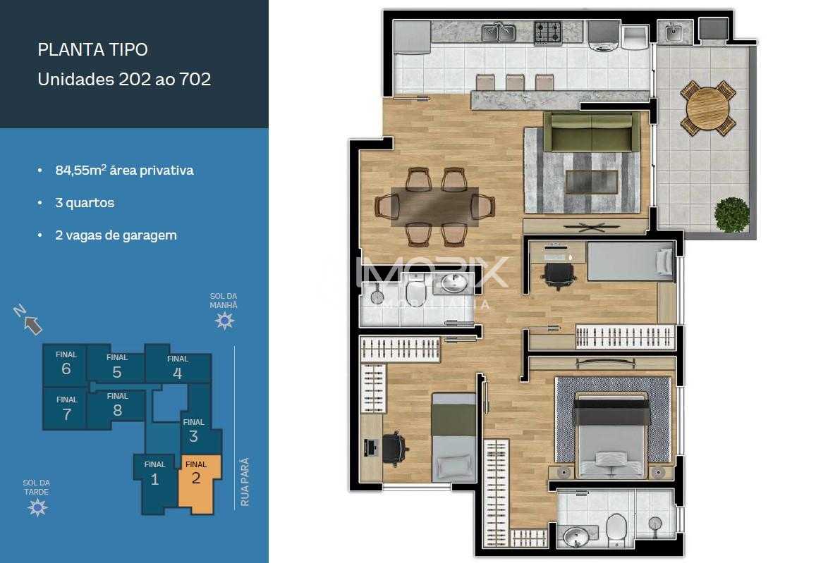 Apartamento à venda 3 quartos com suíte no bairro Água Verde, ...