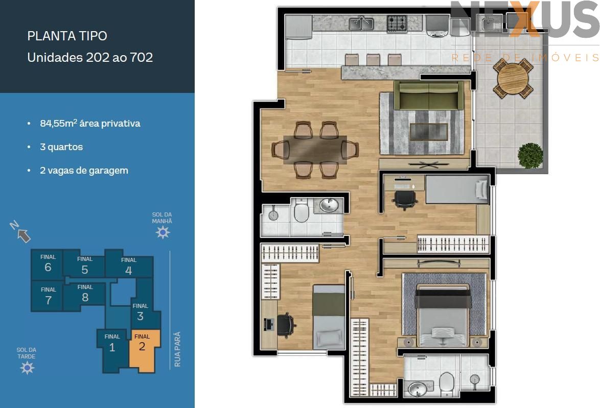 Apartamento à venda 3 quartos com suíte no bairro Água Verde, ...