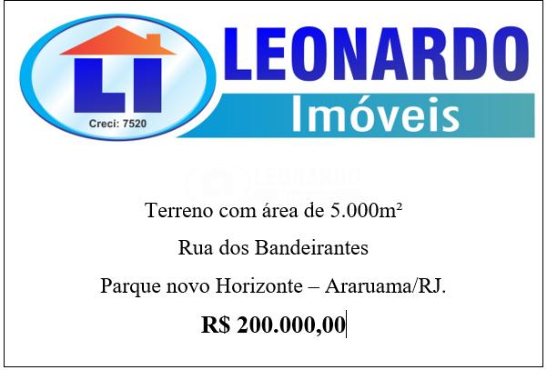 TERRENO A VENDA, NOVO HORIZONTE, AREA TOTALMENTE LEGALIZADA.