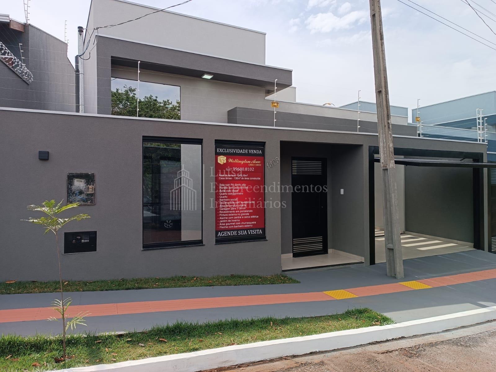 Casa térrea nova à venda, Vila Nasser, CAMPO GRANDE - MS