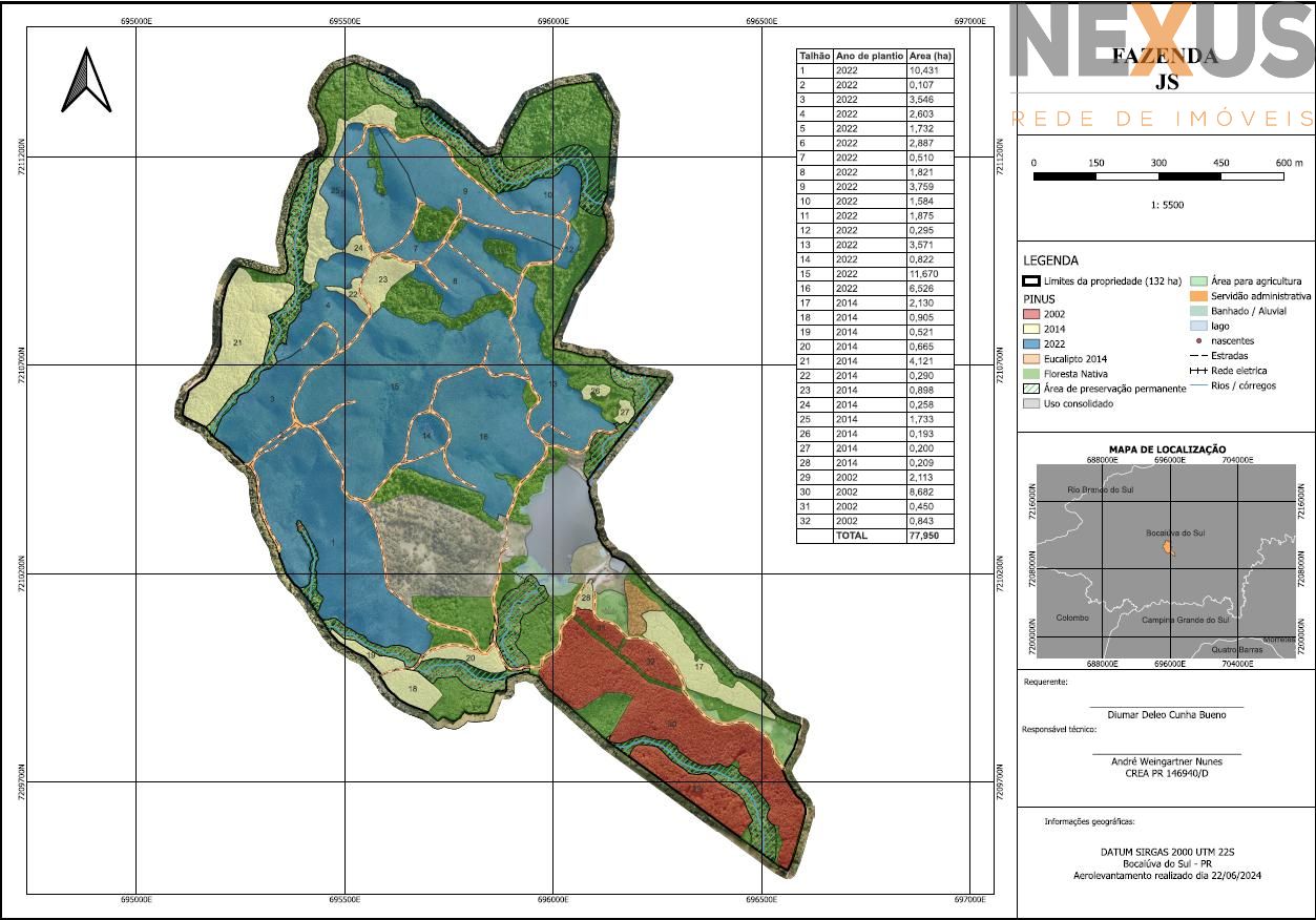 Fazenda 77,95 ha com Casa e Piscina à Venda em Bocaiúva do Sul