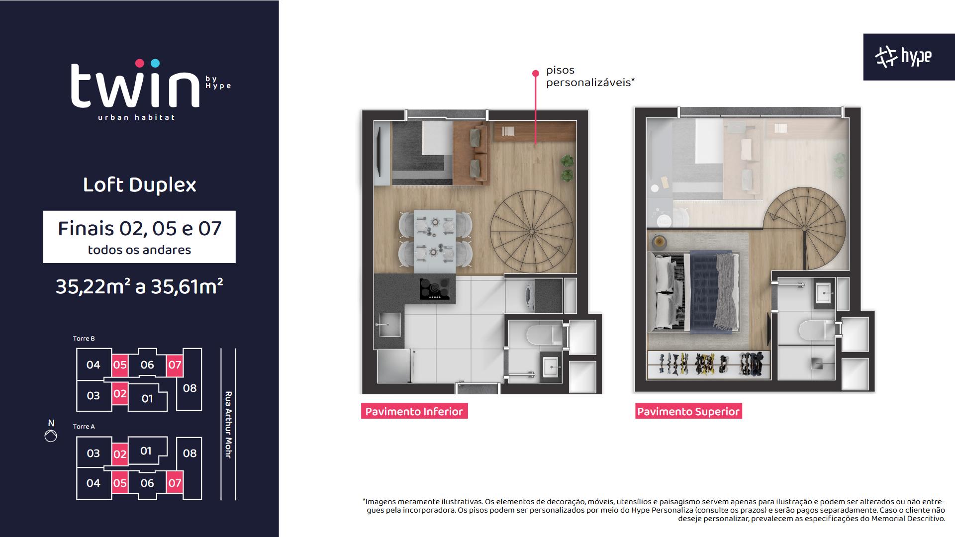 Loft novo à venda no Portão, em CURITIBA - PR