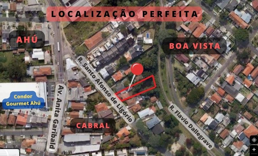 Terreno residencial com 1082m  à venda no Cabral - Curitiba