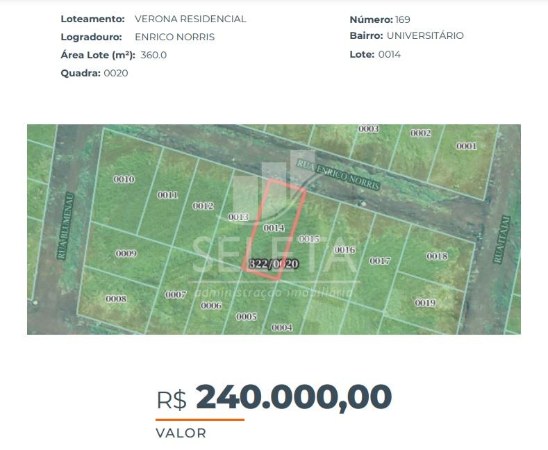 Terreno à venda, Residencial Verona, CASCAVEL - PR - Oportunid...