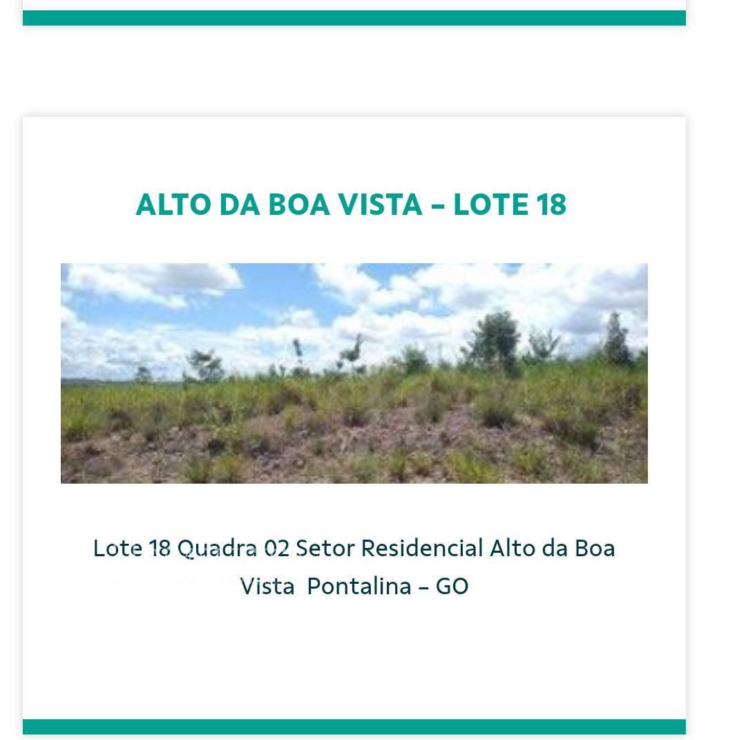 LOTE EM PONTALINA GO - Alto do Boa Vista - Rua AB-03, Quadra 0...