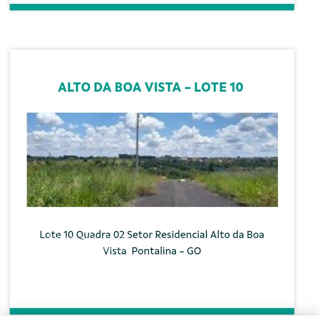 LOTE EM PONTALINA GO - Alto do Boa Vista - Rua AB-03, Quadra 0...