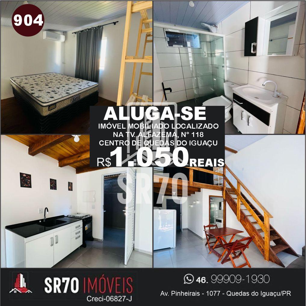 Kitnet mobiliada com mveis semi novos, localizada na Tv. Alfazema, n 118, Centro de Quedas do Igua