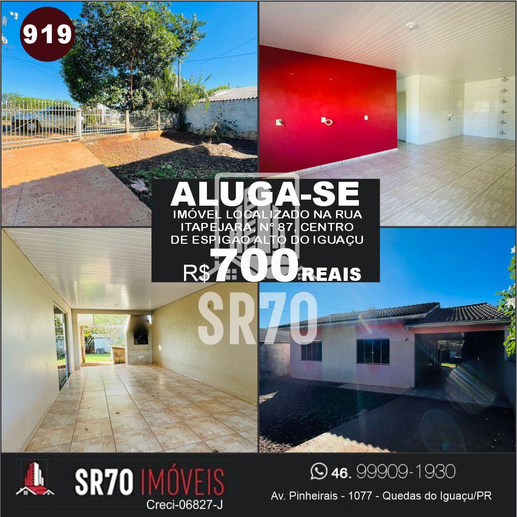 Casa com 2 dormitrios para locao, QUATRO IRMOS, ESPIGAO ALTO DO IGUA - PR