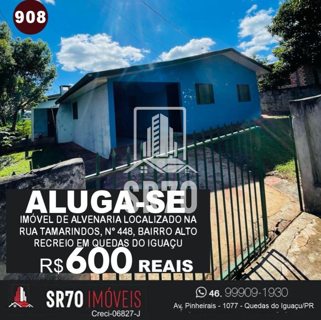 Casa com 2 dormitrios para locao, ALTO RECREIO, QUEDAS DO IGUACU - PR