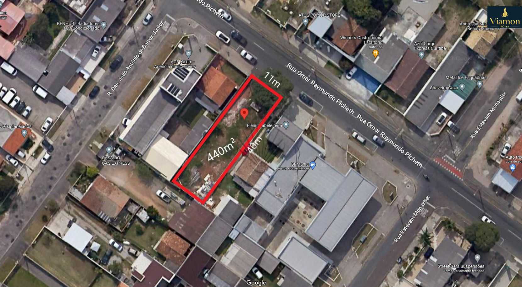 Terreno à venda, 440 m  por R  1.000.000,00 - Xaxim - Curitiba PR
