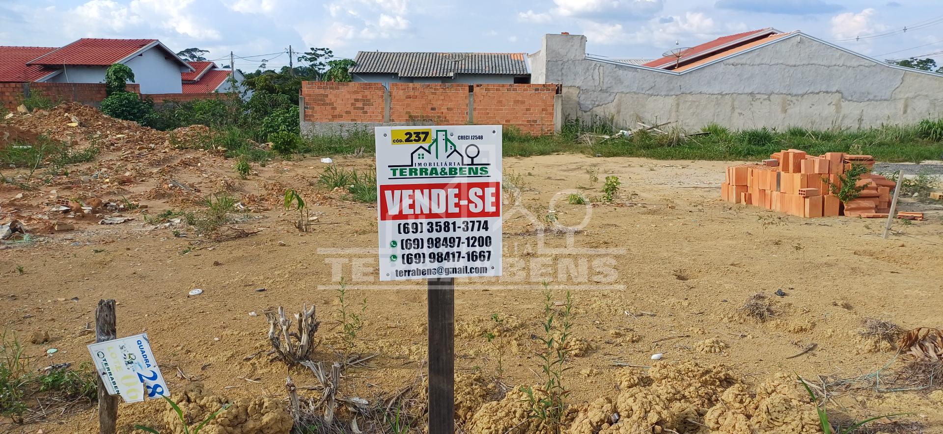 Terreno à venda, PORTO FELIZ  II, Machadinho D Oeste - RO