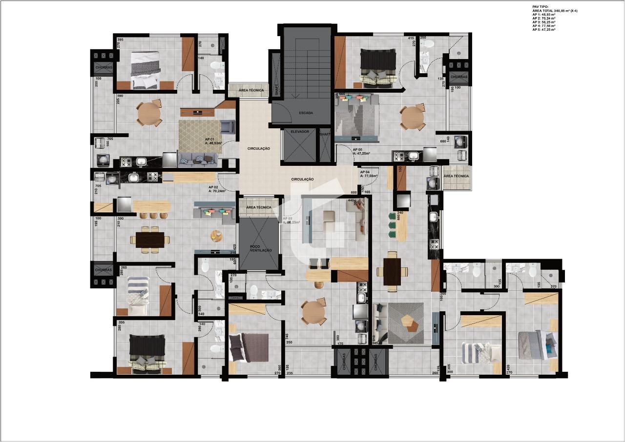 APARTAMENTO NO RESIDENCIAL ARAUCÁRIA À VENDA EM PATO BRANCO - PR