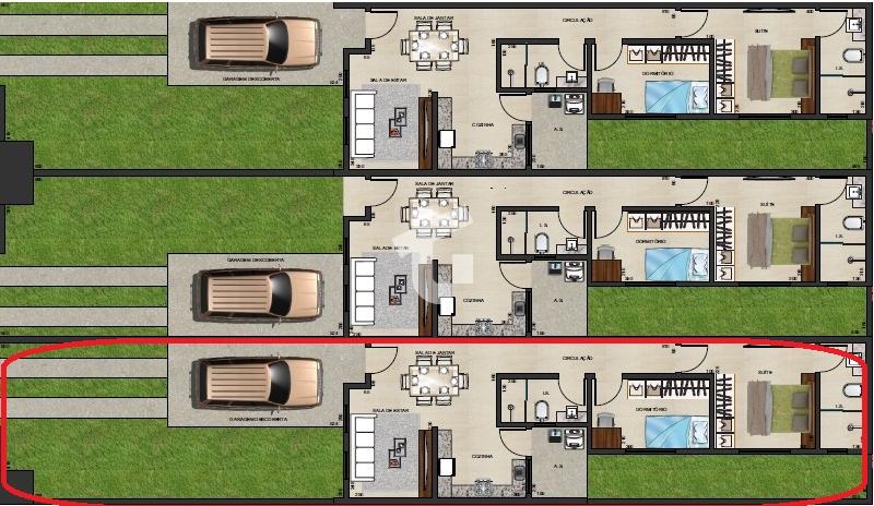 CASA NOVA À VENDA NO BAIRRO FRARON, COM 01 SUÍTE E 01 QUARTO -...