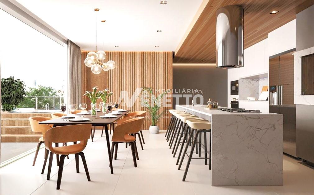 Duplex com uma bela vista da cidade, com 2 suítes e área gourmet