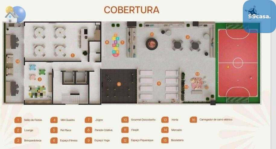 Apartamento de 1quarto, com 22m  ,à venda, Hauer, Curitiba - PR